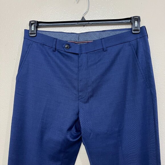 Tommy Hilfiger Slim Fit Stretch Dress Pants 36W 42R in Blue - Picture 6 of 7